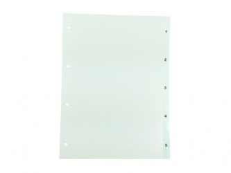 A4 Tabbladen genummerd PP 0.13mm A4 Tabbladen genummerd PP 0.13mm